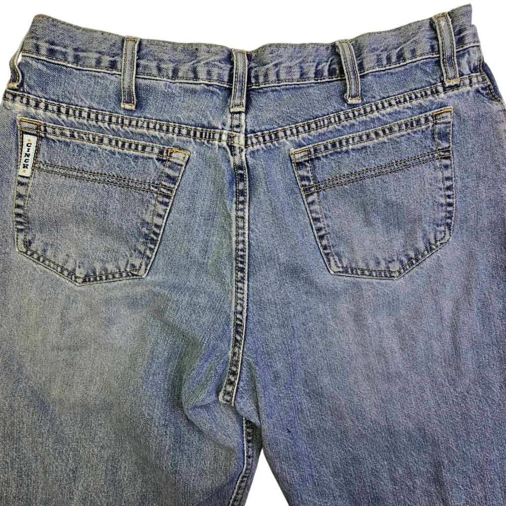 Cinch Mens MB92834003 Straight Leg Blue Denim Jeans 34x38 Medium Wash Cowboy - Picture 5 of 16